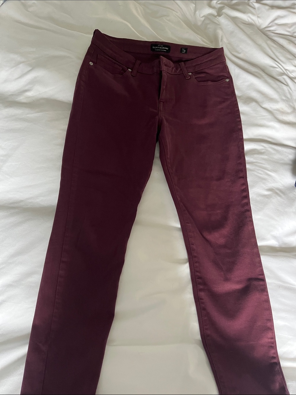 Lucky Brand Wine-Colored Skinny Jeans